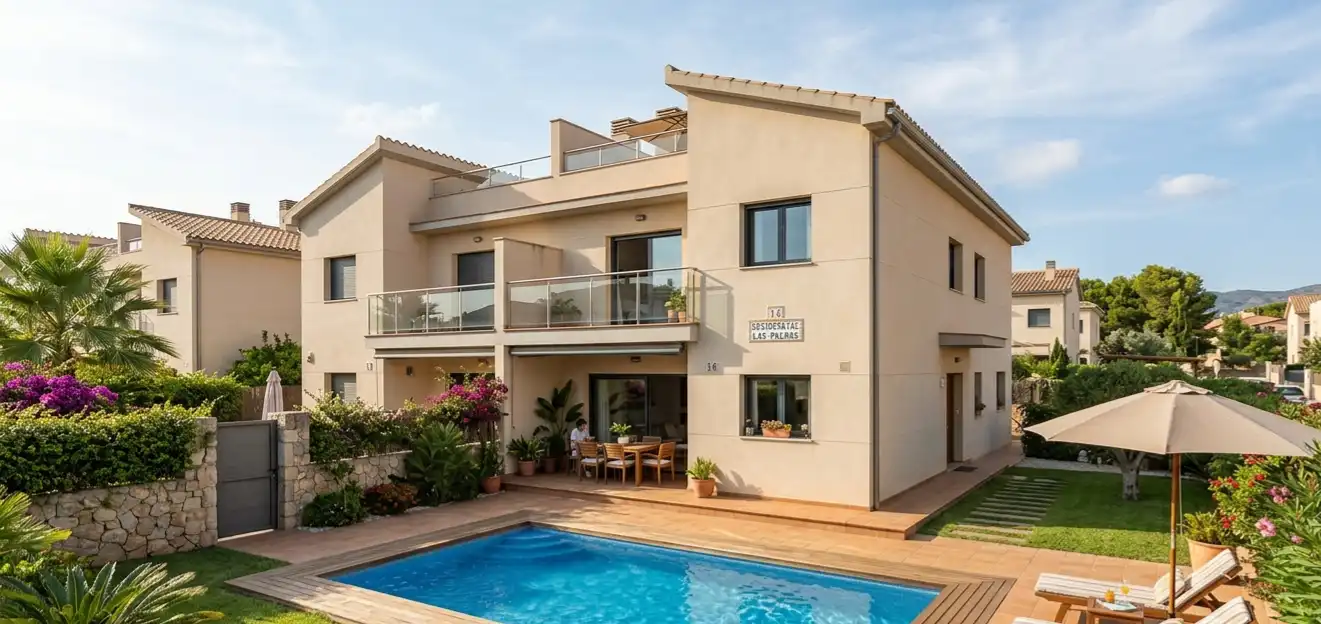 Vista exterior de Casa adosada en venta en Sant Cugat del Vallès con Piscina comunitaria