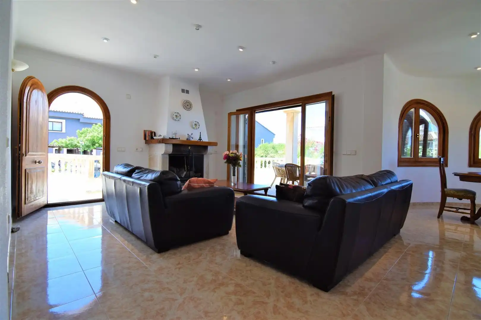 Wohnzimmer von Haus oder Chalet zur Miete in Artà mit Klimaanlage, Heizung und Terrasse