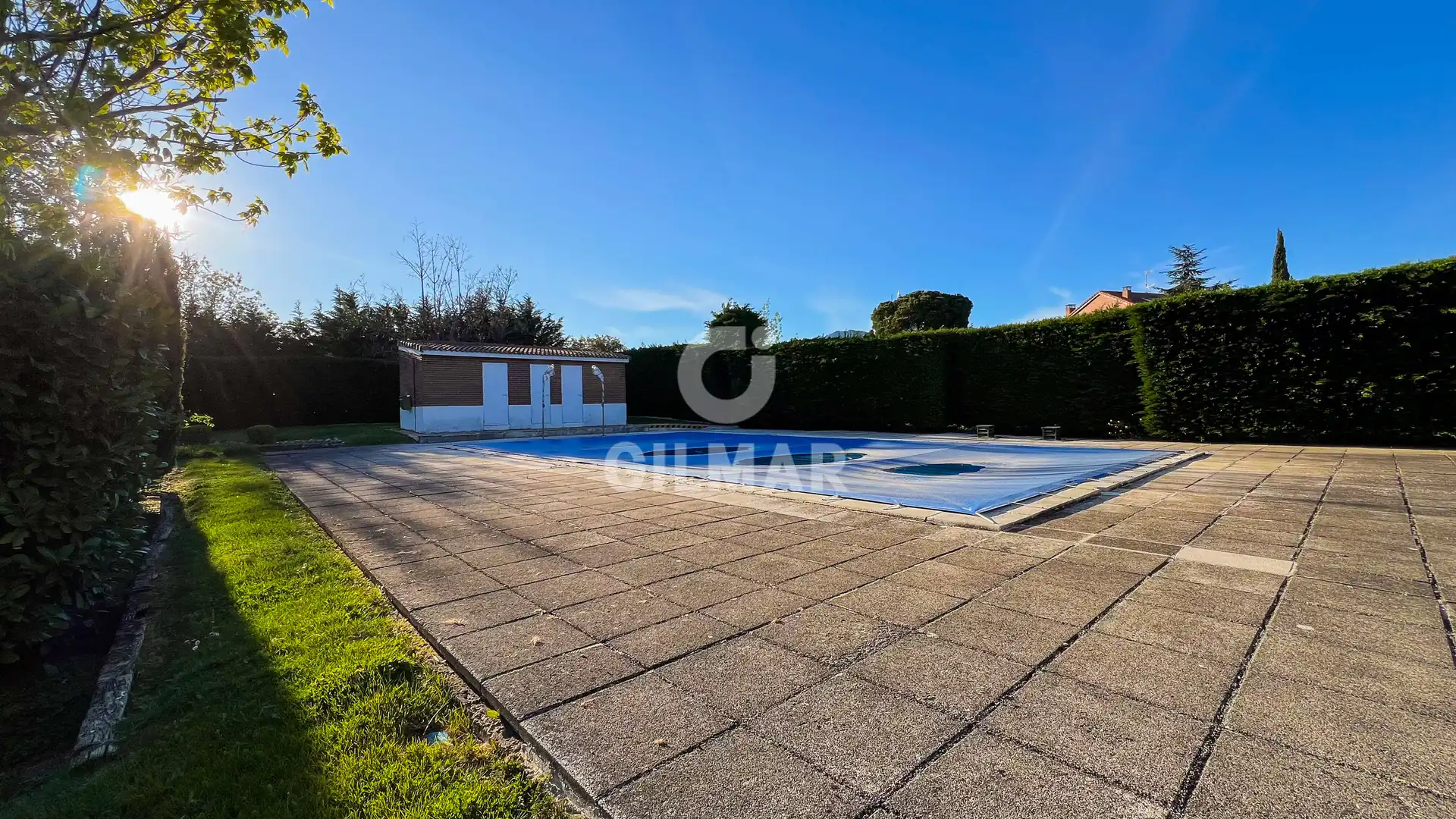 Piscina de Casa adosada en venta en Collado Mediano con Calefacción, Jardín privado y Piscina