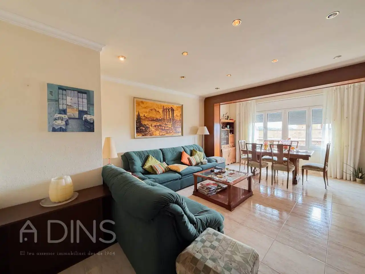 Sala de estar de Piso en venta en Caldes de Montbui con Calefacción y Terraza
