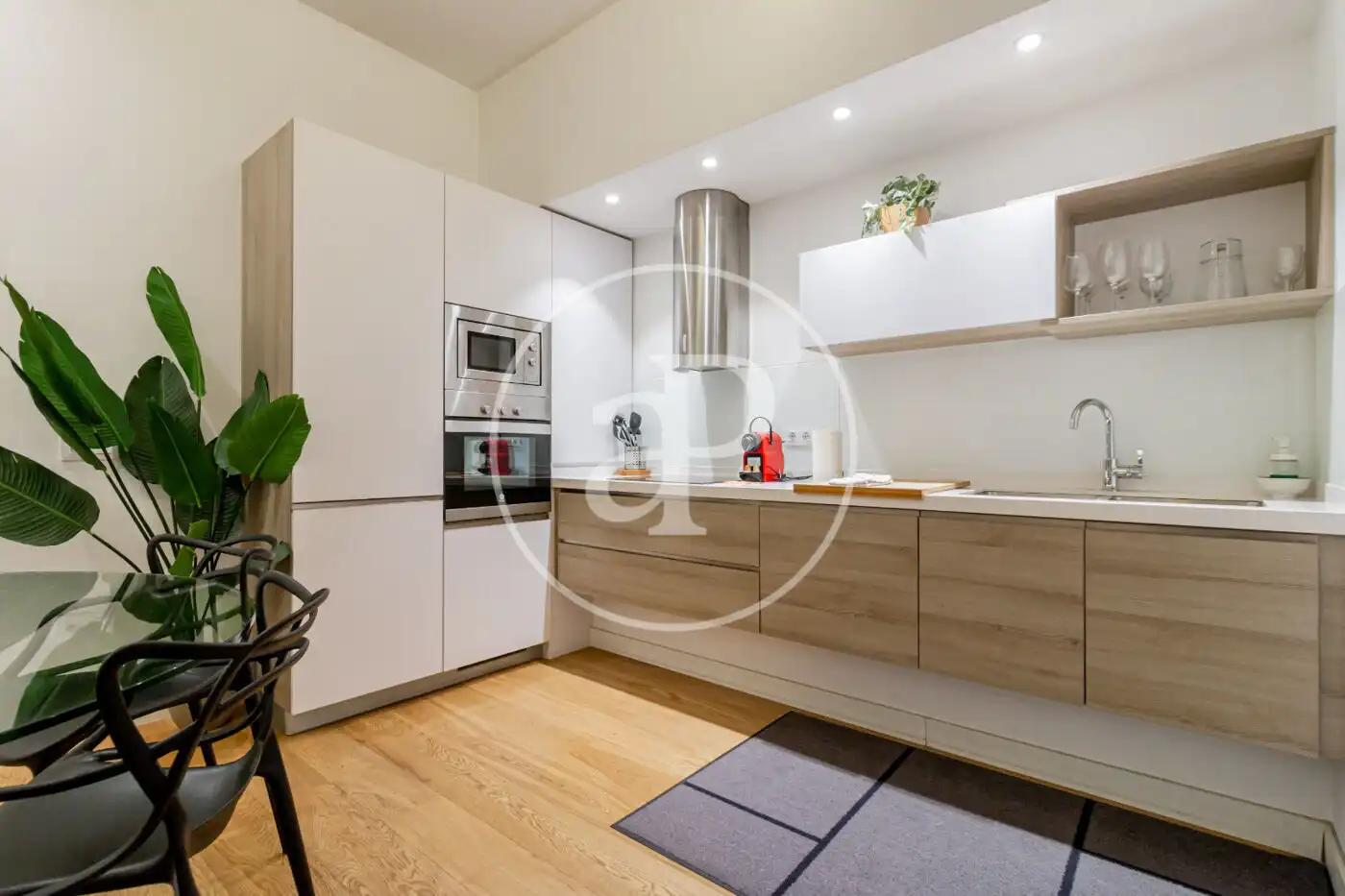 Küche von Wohnung zur Miete in Madrid mit Klimaanlage, Heizung und Möbliert