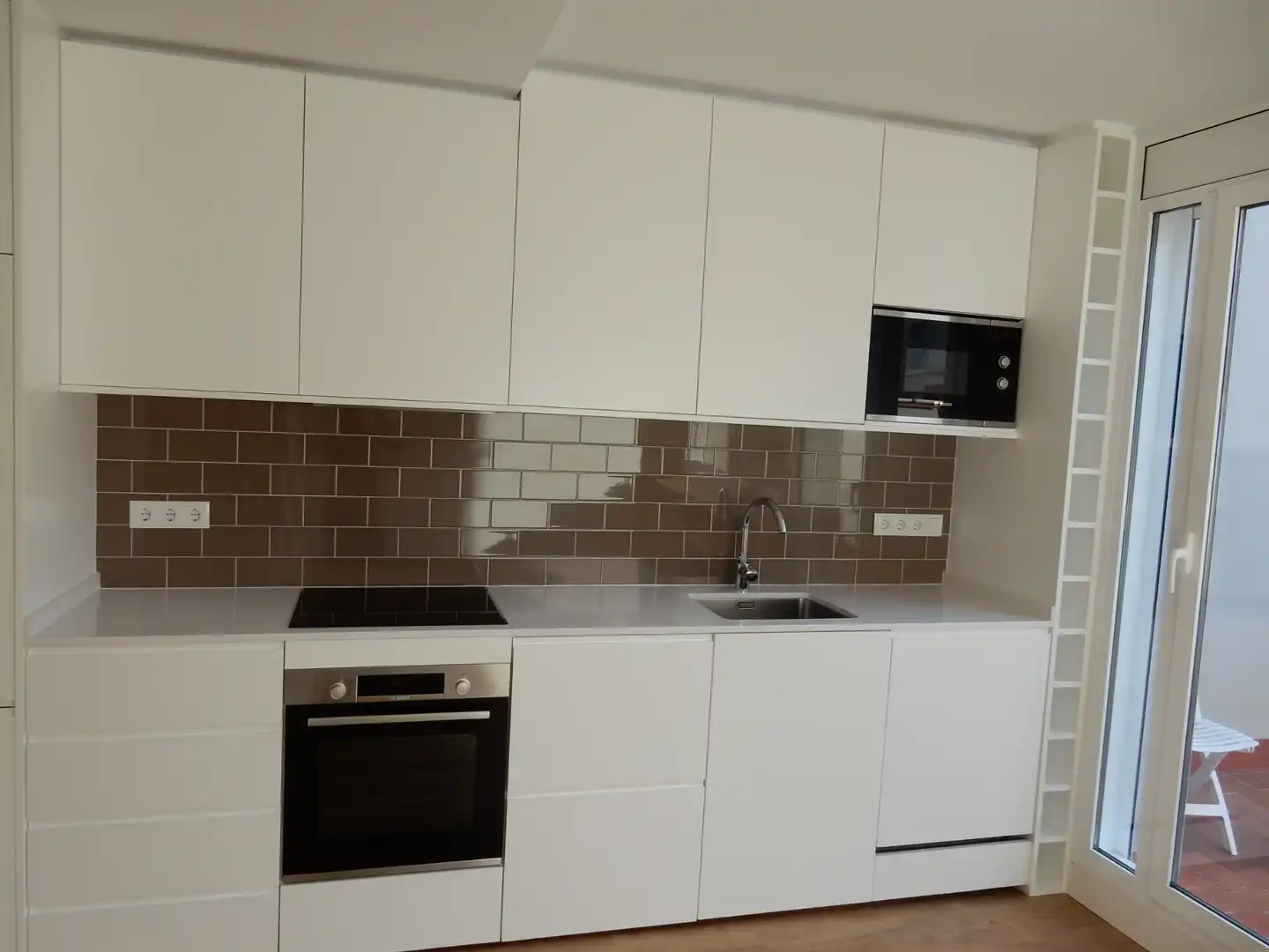 Cuina de Estudi de lloguer en Barcelona amb Aire condicionat, Calefacció i Parquet
