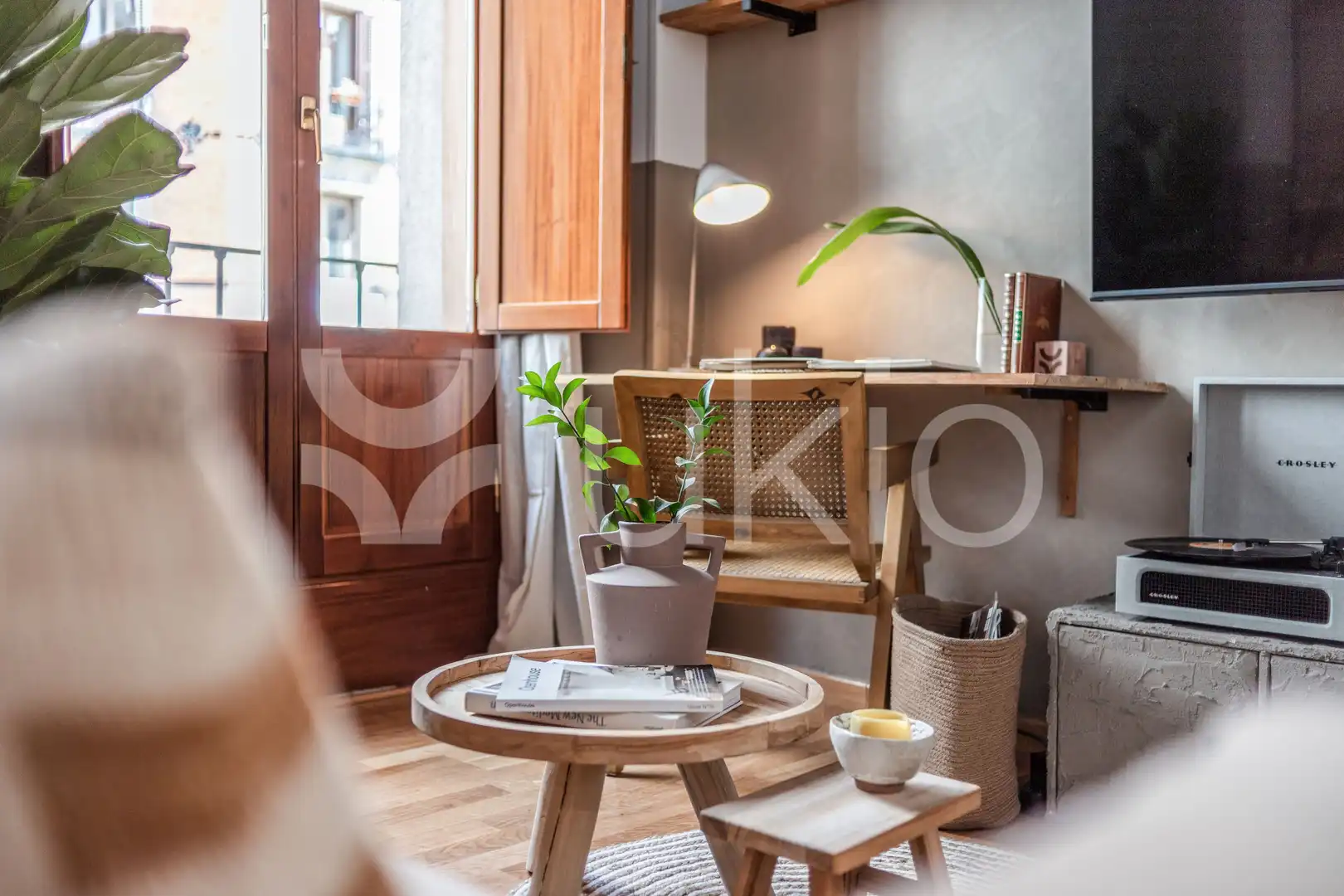Sala de estar de Apartamento de alquiler en Madrid con Aire acondicionado, Calefacción y Amueblado