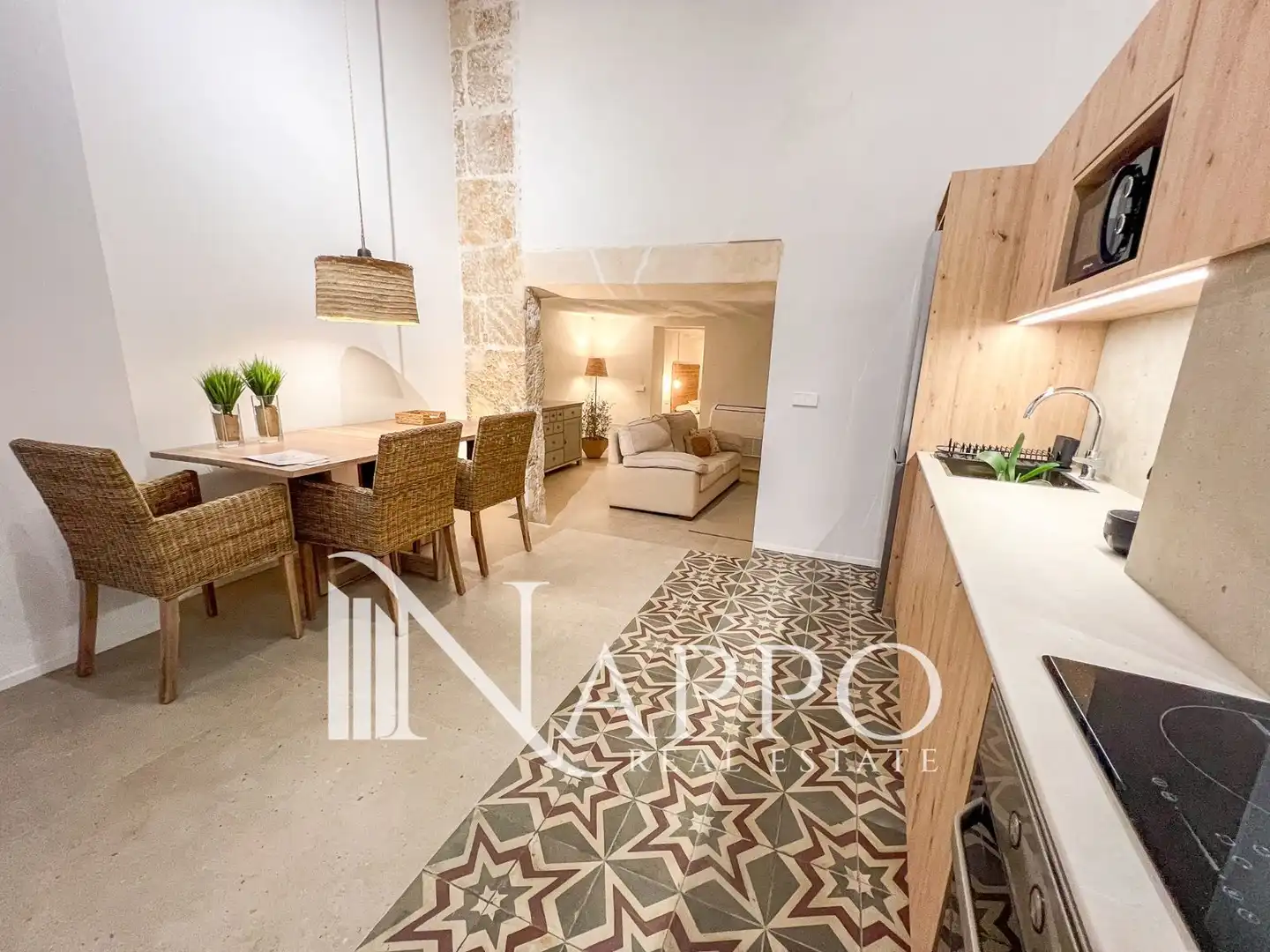 Sala d'estar de Pis de lloguer en  Palma de Mallorca amb Aire condicionat, Calefacció i Terrassa