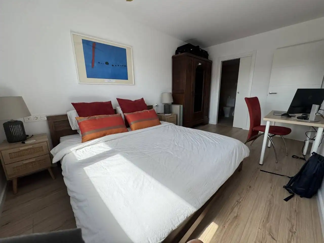 Bedroom of Flat for rent in Cubelles  with Air Conditioner, Heating and Parquet flooring