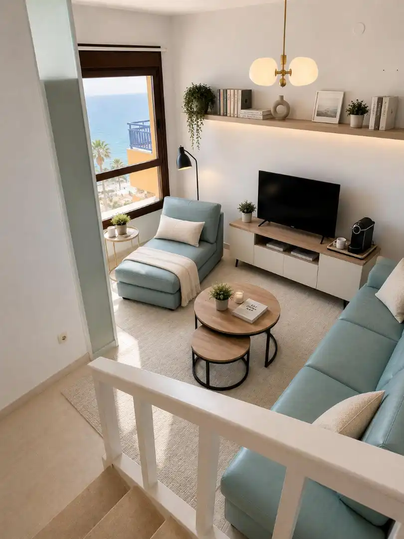 Sala d'estar de Dúplex en venda en Benalmádena amb Terrassa i Piscina comunitària