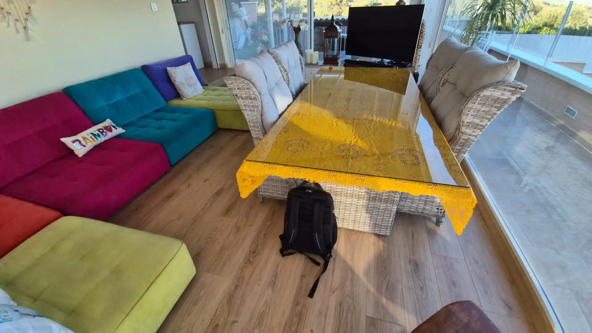 Sala d'estar de Casa adosada en venda en Murcia amb Aire condicionat, Jardí privat i Terrassa