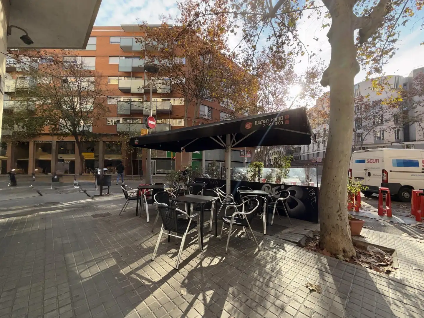 Terrasse von Geschaftsraum zur Miete in Barcelona mit Klimaanlage