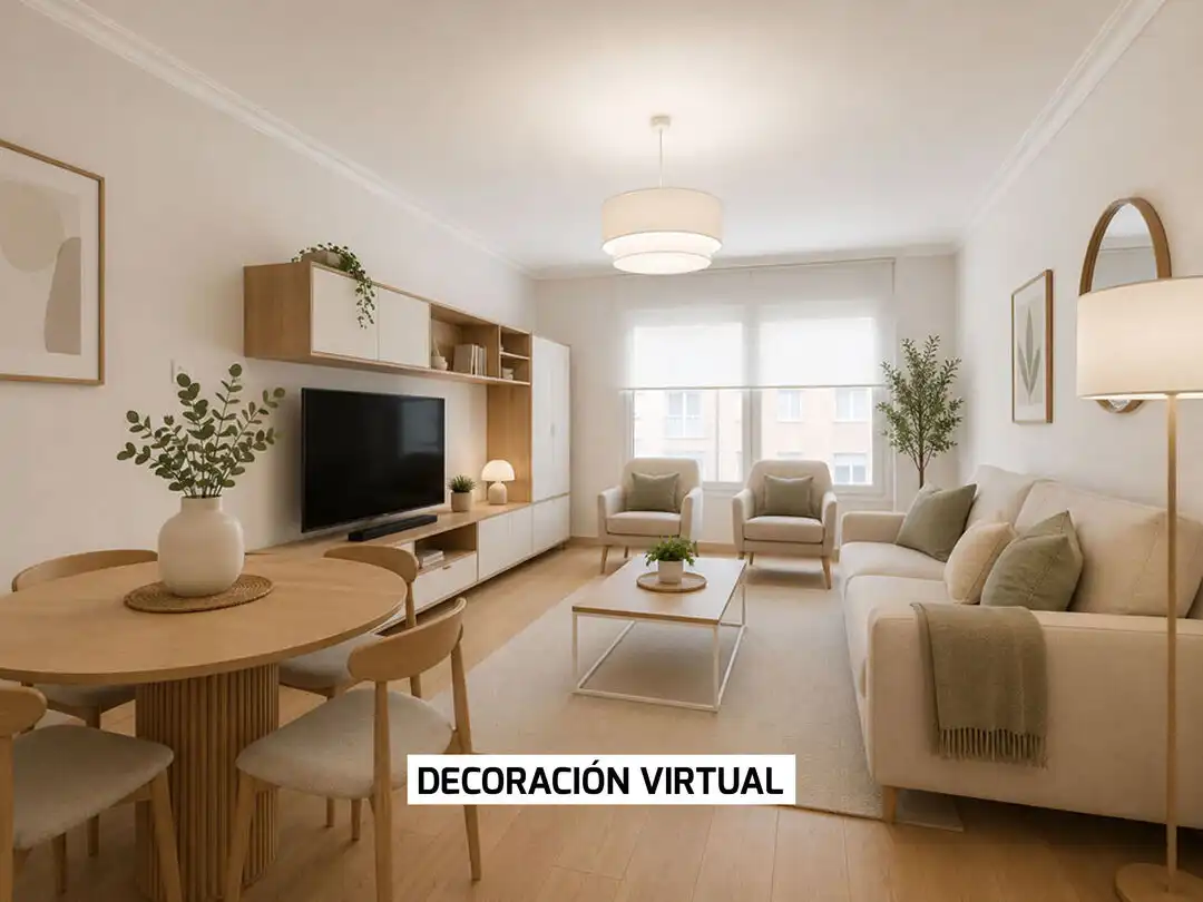 Sala d'estar de Pis en venda en Vitoria - Gasteiz amb Calefacció, Parquet i Terrassa