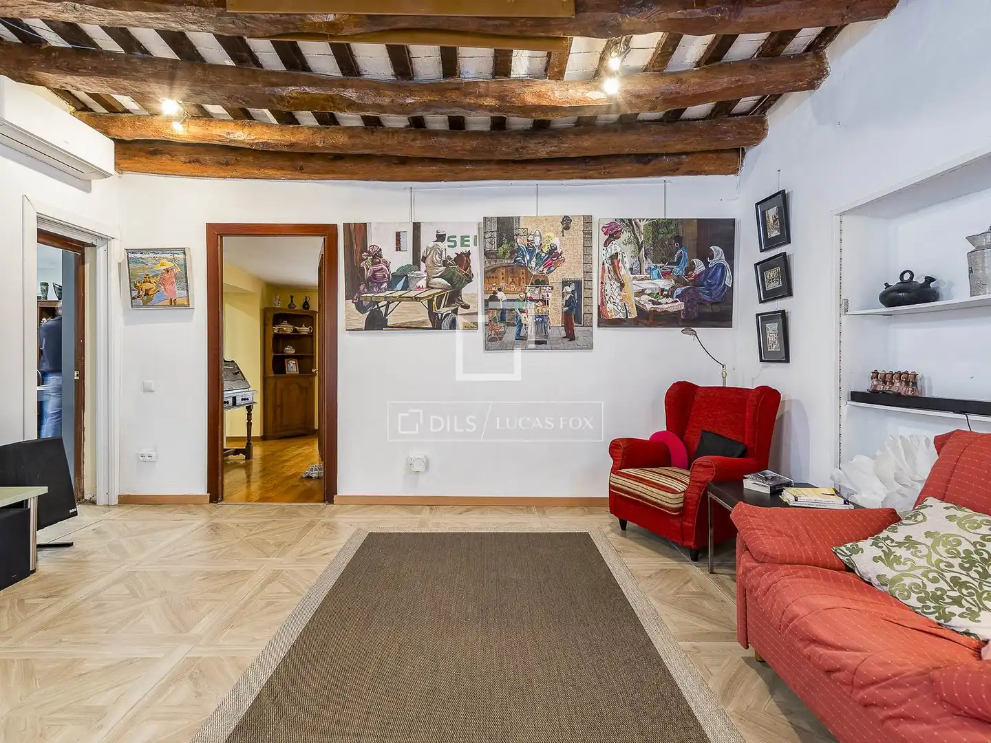 Sala de estar de Piso en venta en Barcelona con Calefacción, Terraza y Balcón