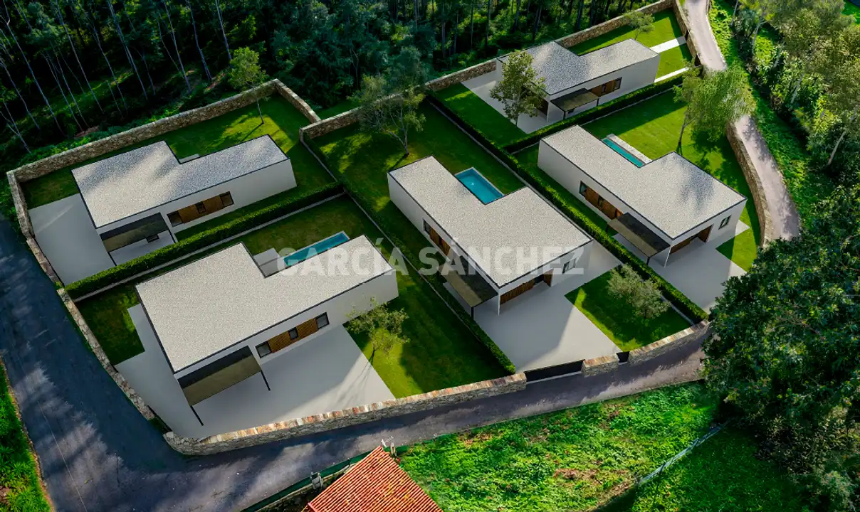 Vista exterior de Casa o xalet en venda en Boiro amb Jardí privat, Terrassa i Piscina