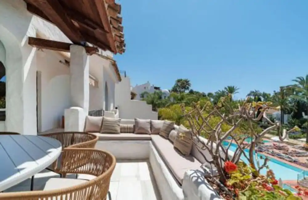 Terrassa de Apartament de lloguer en Marbella amb Aire condicionat, Terrassa i Piscina