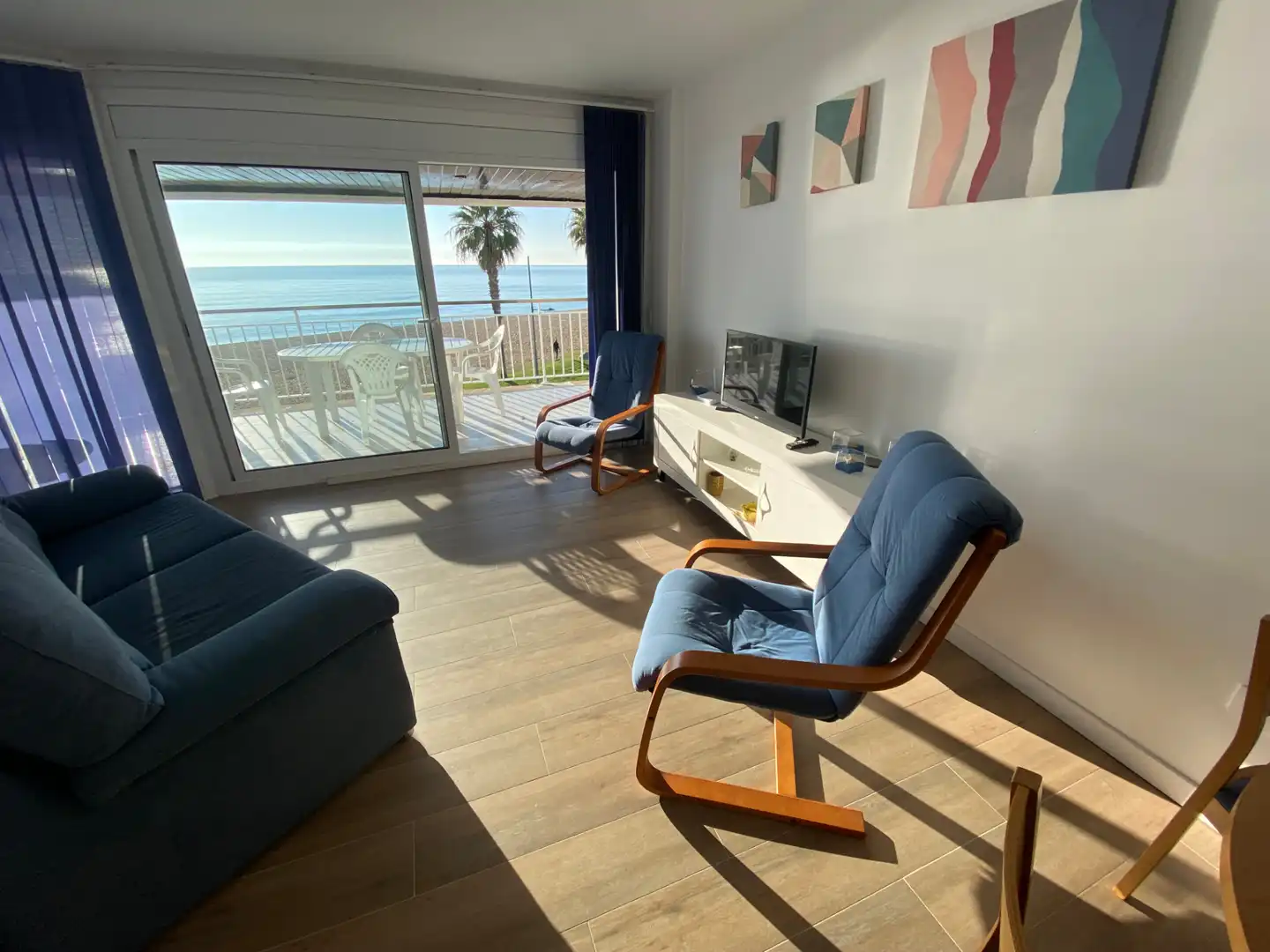 Sala de estar de Apartamento en venta en Calonge i Sant Antoni con Terraza, Amueblado y Horno
