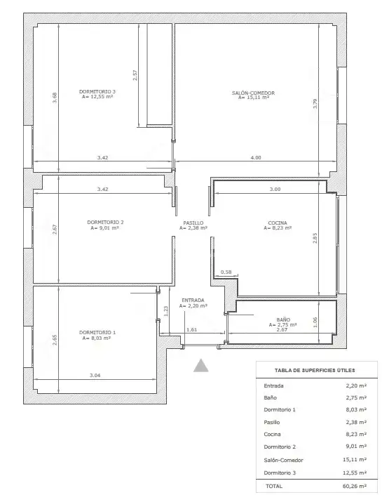 Piso en venta en Madrid con Calefacción y Trastero