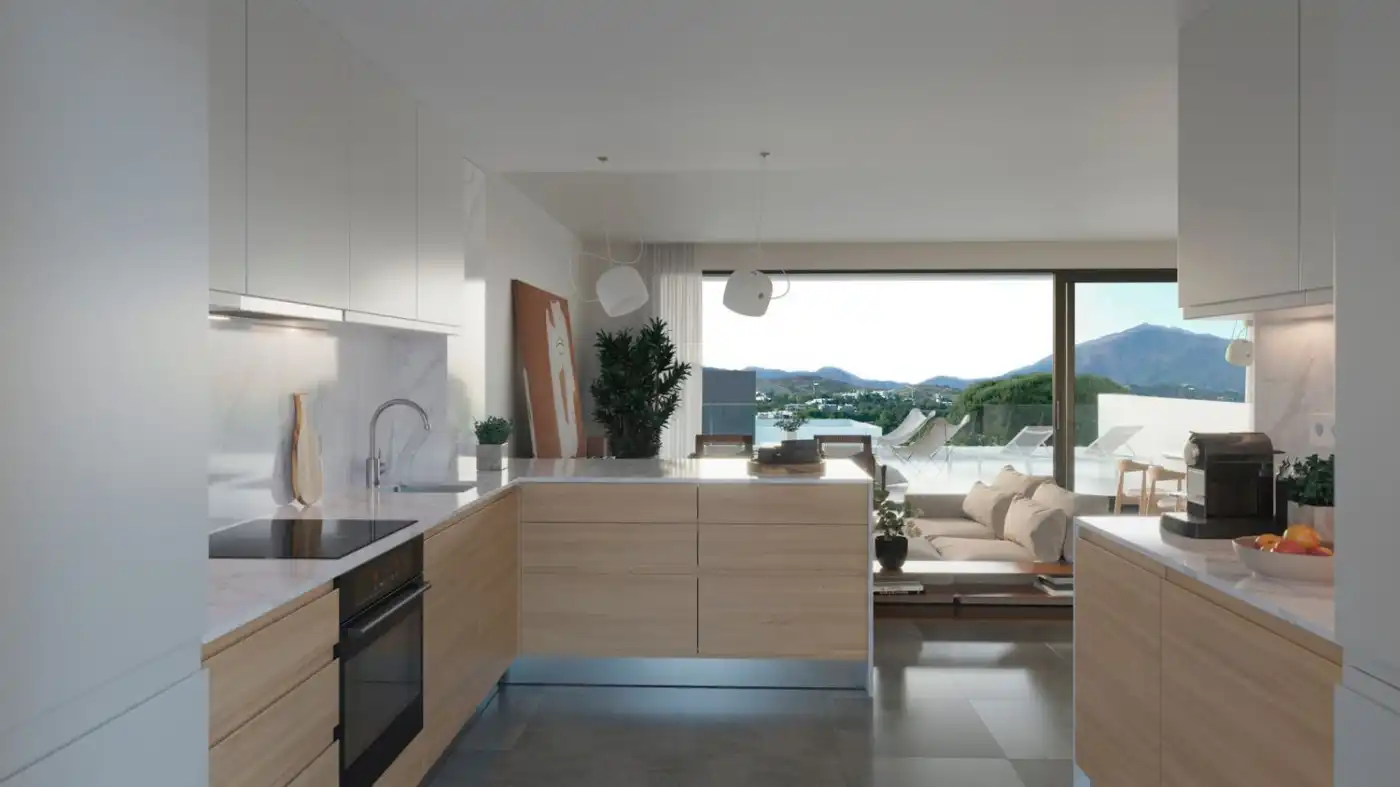 Cocina de Casa adosada en venta en Estepona con Aire acondicionado, Calefacción y Terraza