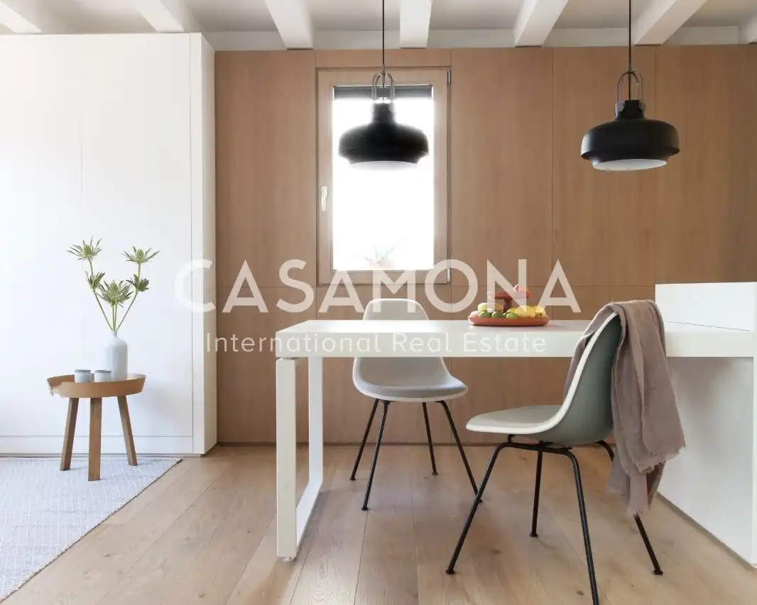 Esszimmer von Wohnungen zum Verkauf in Barcelona mit Klimaanlage und Terrasse