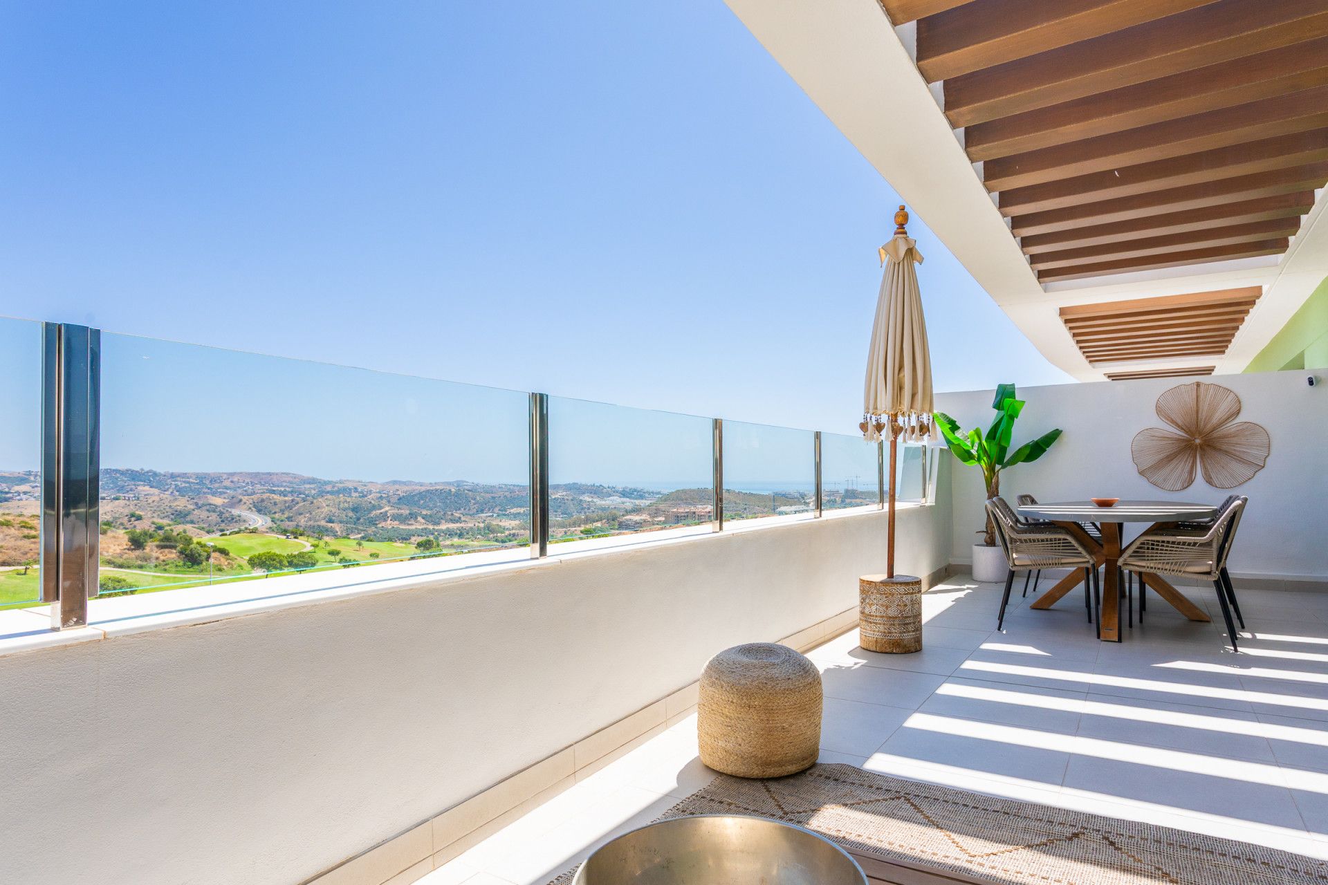 Terrassa de Apartament en venda en Mijas amb Aire condicionat, Terrassa i Piscina