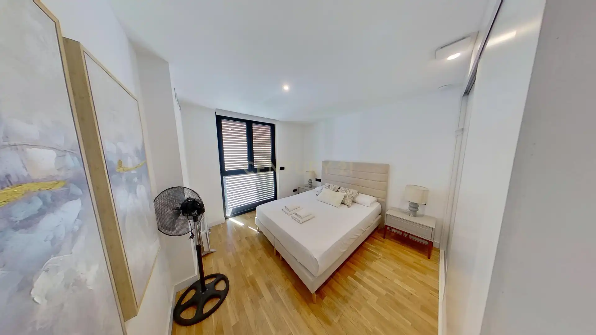 Habitación de Apartamento de alquiler en Málaga con Aire acondicionado, Lavadora y Microondas