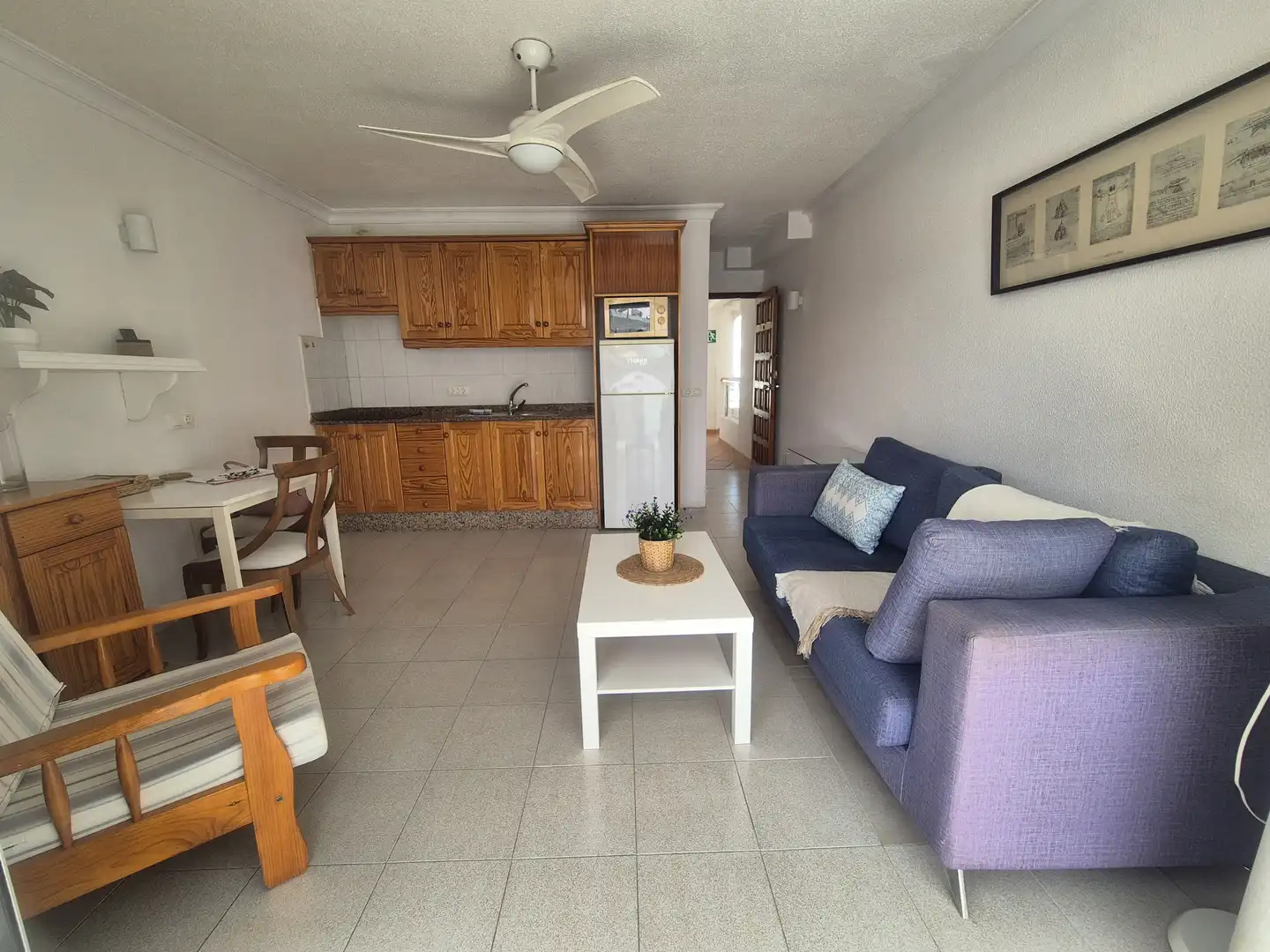 Wohnzimmer von Wohnungen zur Miete in San Bartolomé de Tirajana mit Privatgarten, Terrasse und Schwimmbad