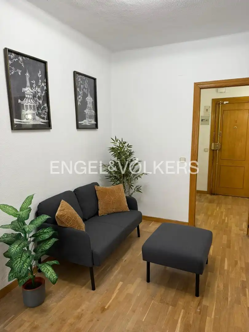 Sala de estar de Piso de alquiler en  Madrid Capital con Calefacción, Parquet y Terraza