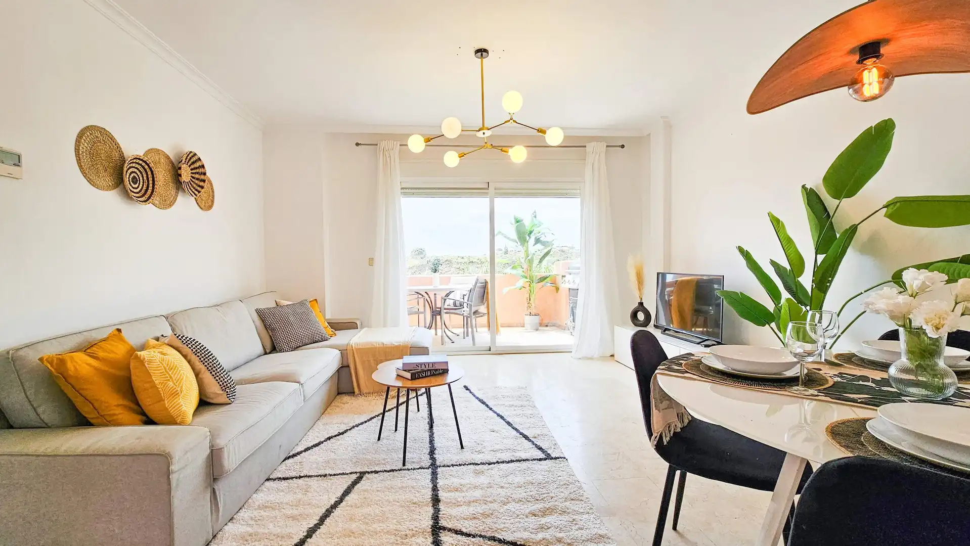 Sala d'estar de Apartament en venda en Mijas amb Aire condicionat, Calefacció i Terrassa