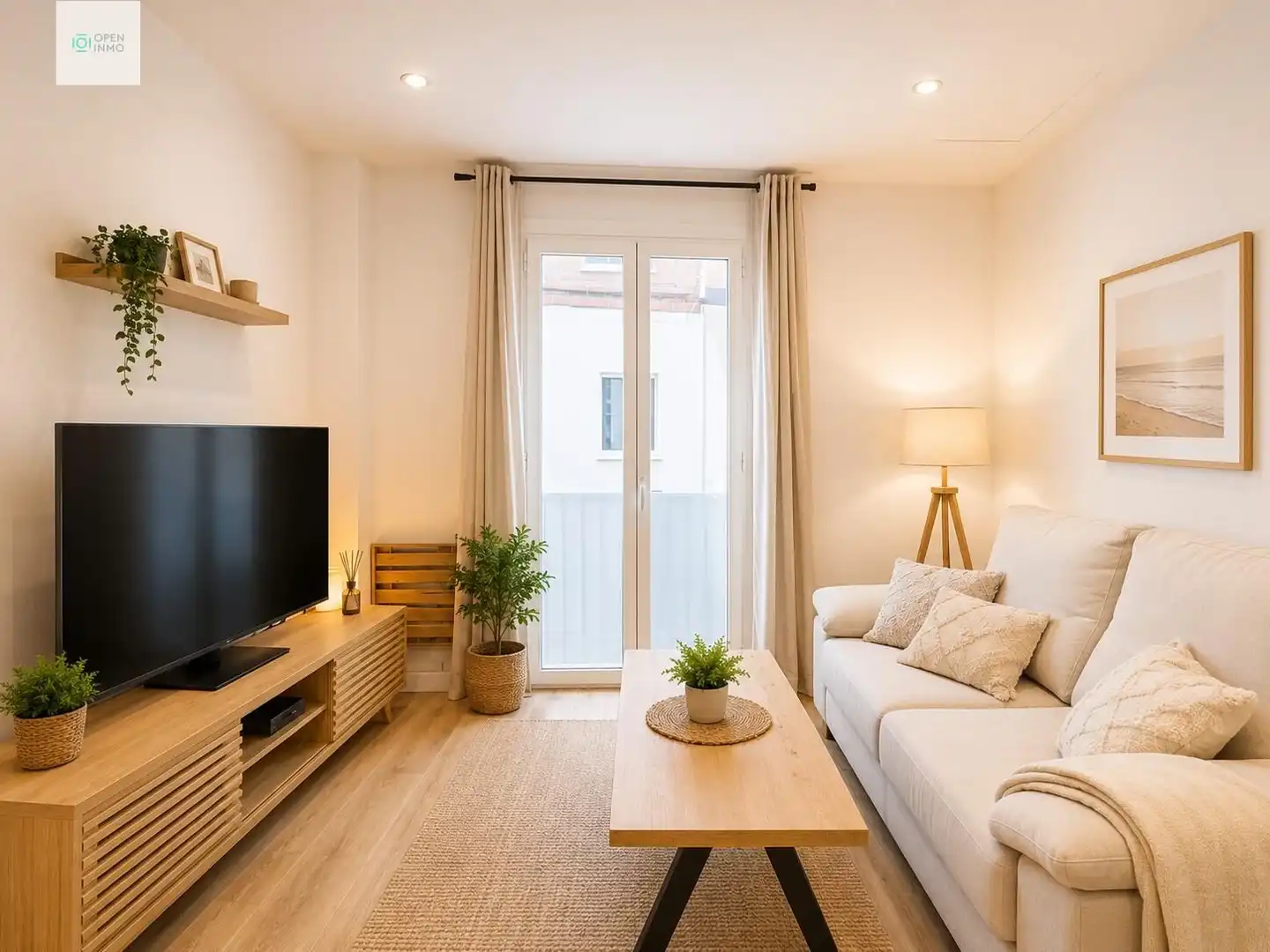 Wohnzimmer von Wohnung zum Verkauf in Vilanova i la Geltrú mit Klimaanlage, Heizung und Balkon