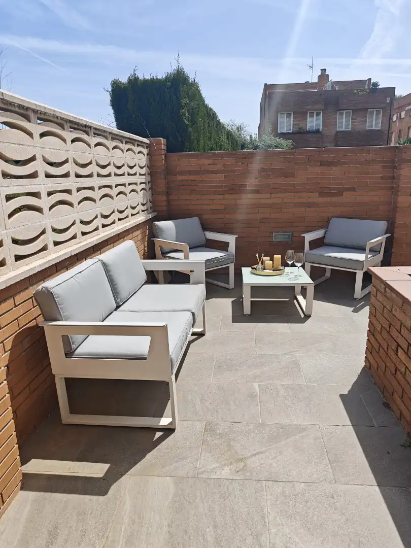 Terraza de Casa adosada en venta en Cubelles con Aire acondicionado, Calefacción y Jardín privado