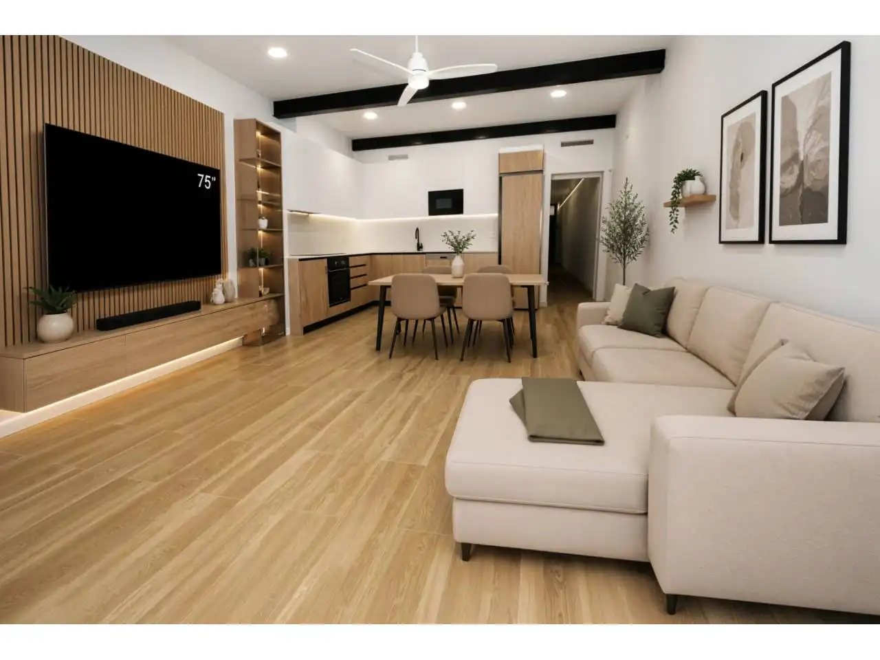 Sala de estar de Casa o chalet de alquiler en Sant Boi de Llobregat con Aire acondicionado, Calefacción y Jardín privado