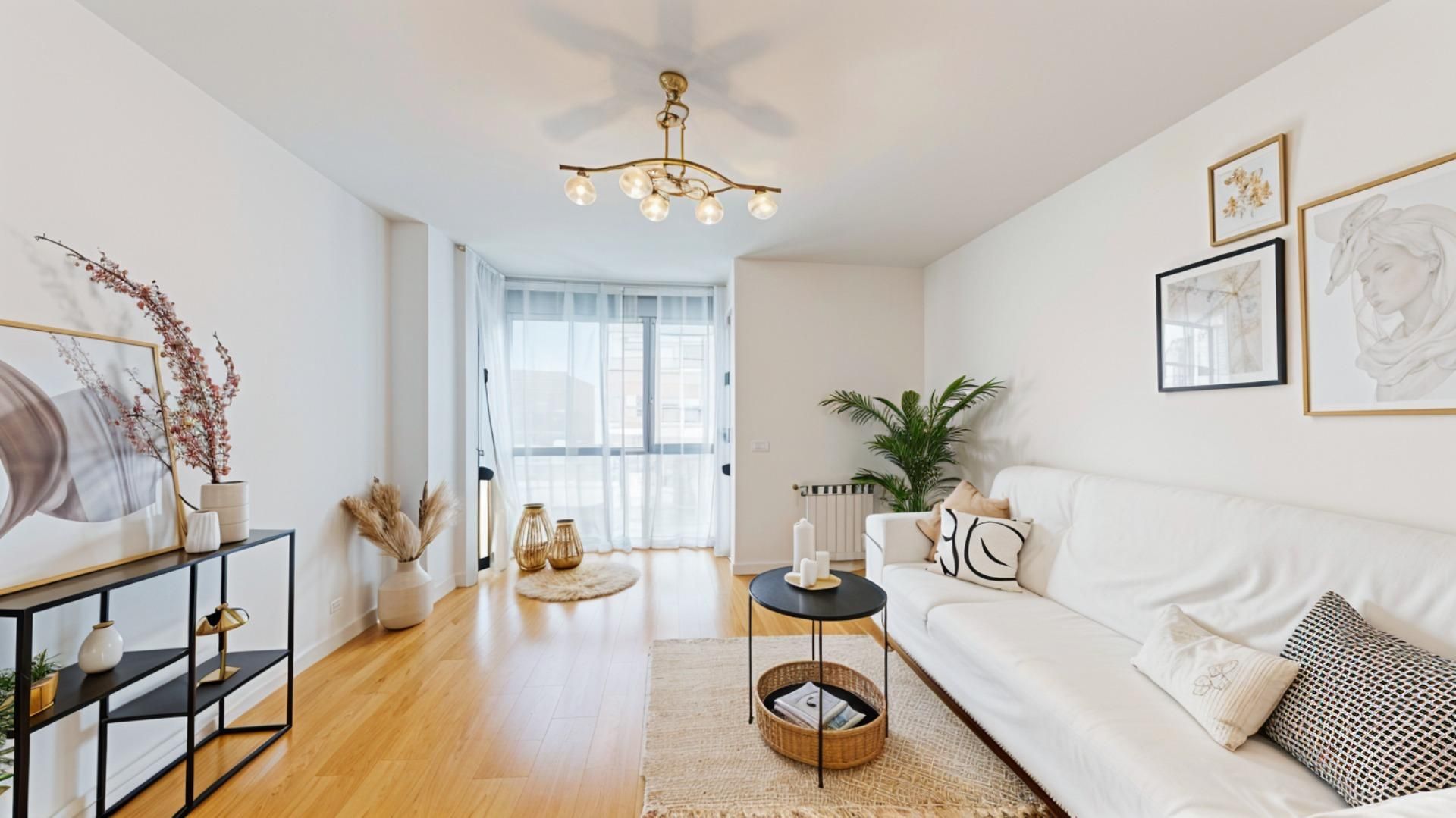 Living room of Flat for sale in  Madrid Capital  with Air Conditioner, Heating and Storage room