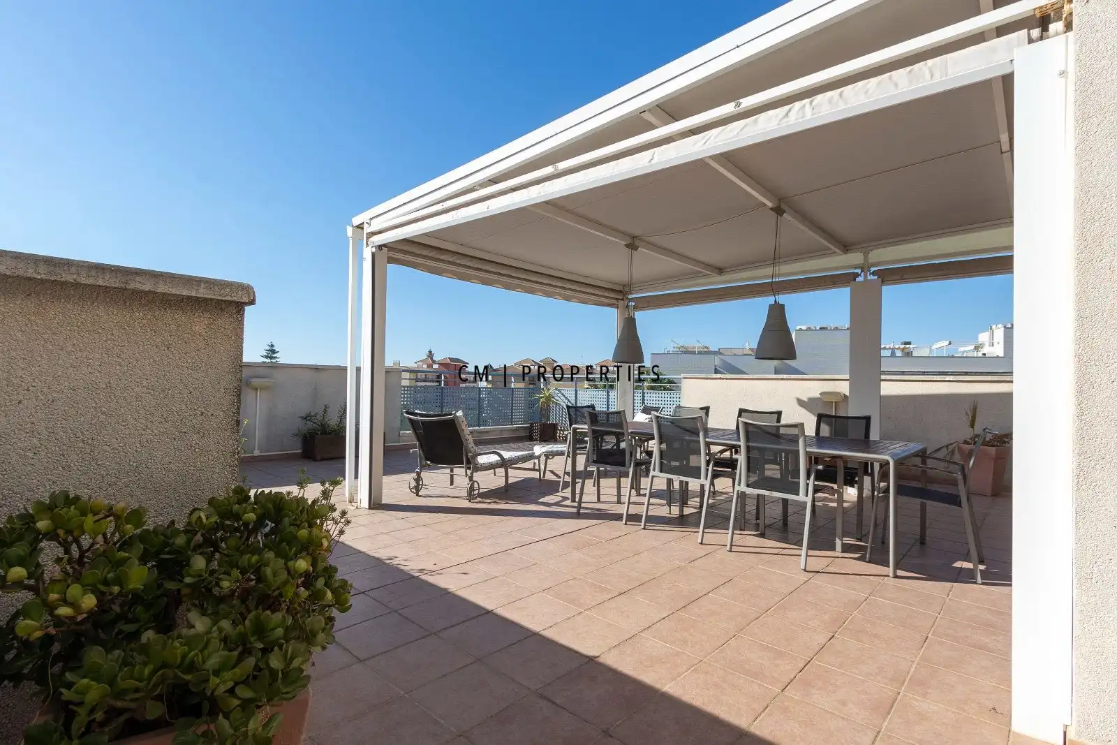 Terrasse von Dachboden zur Miete in Canet d'En Berenguer mit Klimaanlage, Heizung und Terrasse
