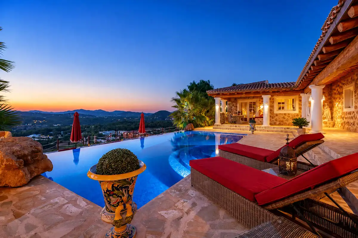 Terrace of Houses for rent in Santa Eulària des Riu  with Air Conditioner, Heating and Private garden