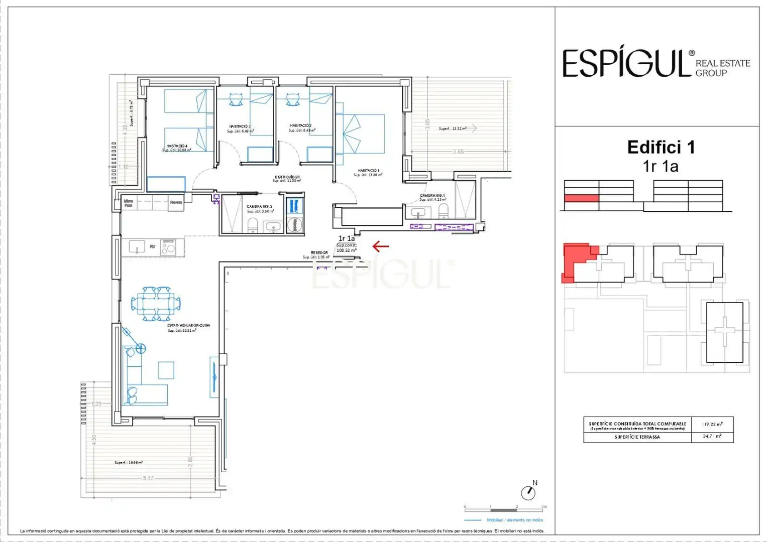 Flat with terrace for sale in Caterina Albert 2, imagen 11
