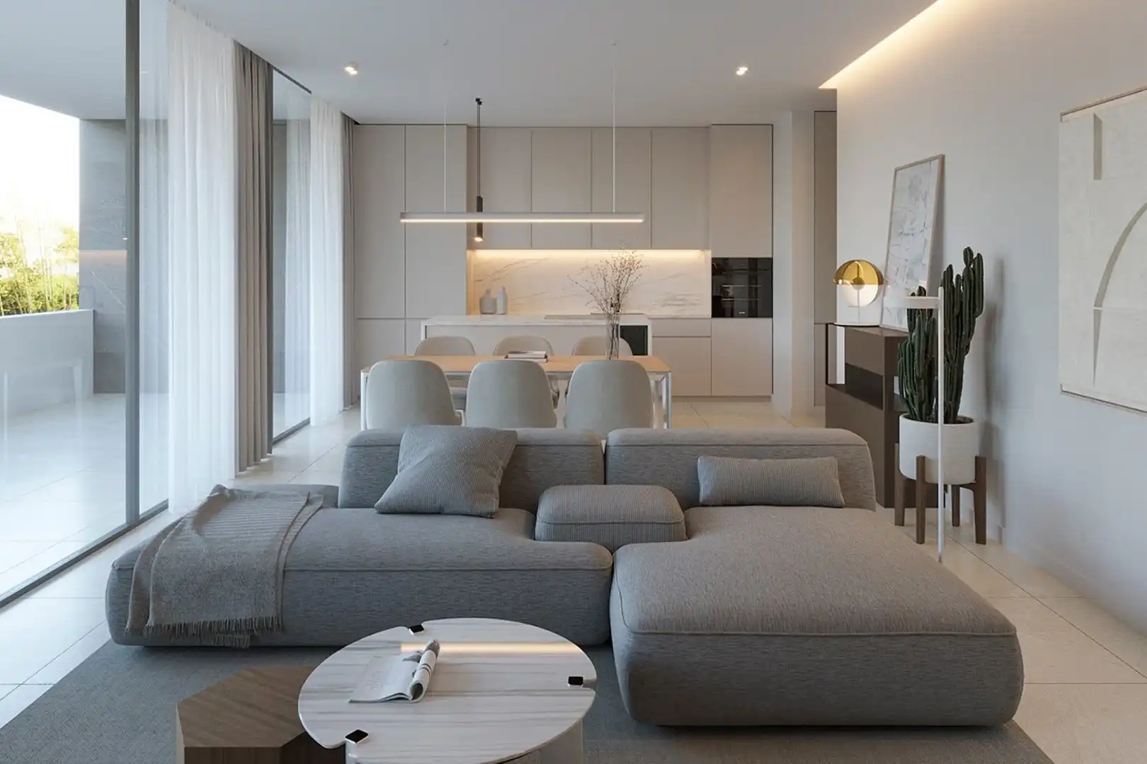 Sala de estar de Piso en venta en La Nucia con Aire acondicionado, Calefacción y Jardín privado