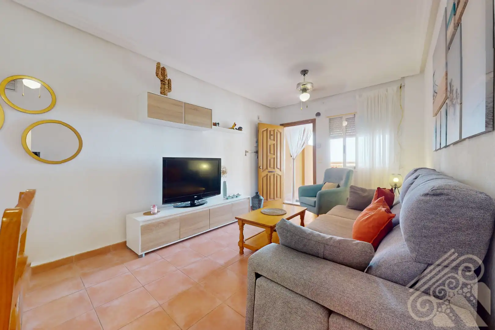 Sala d'estar de Apartament en venda en Mojácar amb Terrassa, Moblat i Piscina comunitària
