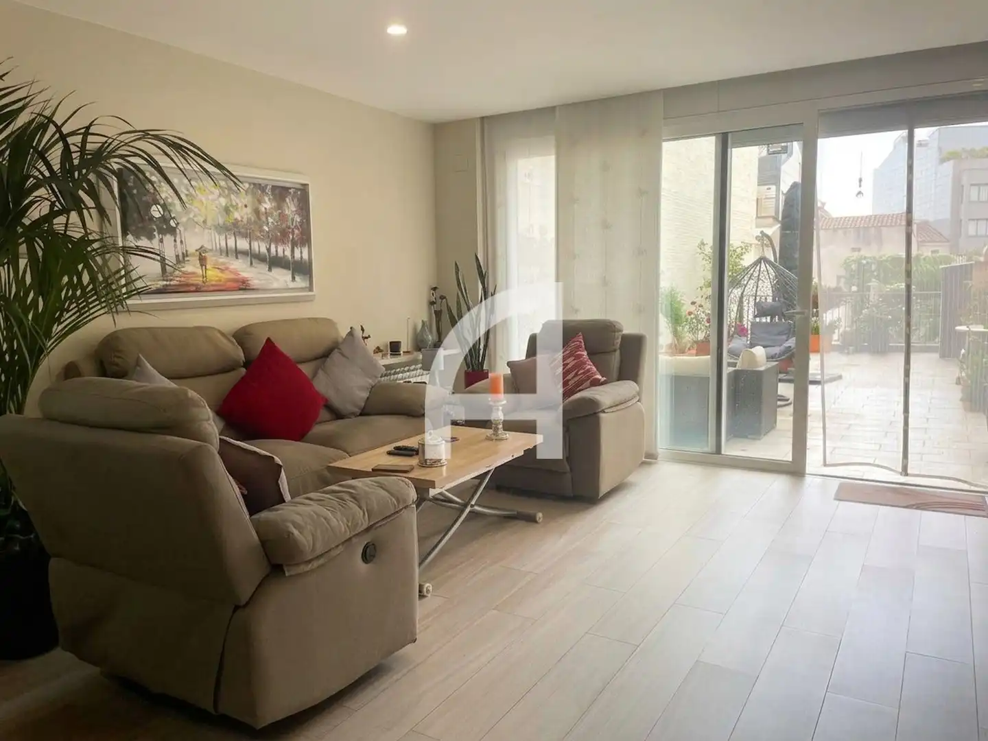 Living room of Houses for sale in Terrassa  with Air Conditioner, Heating and Private garden