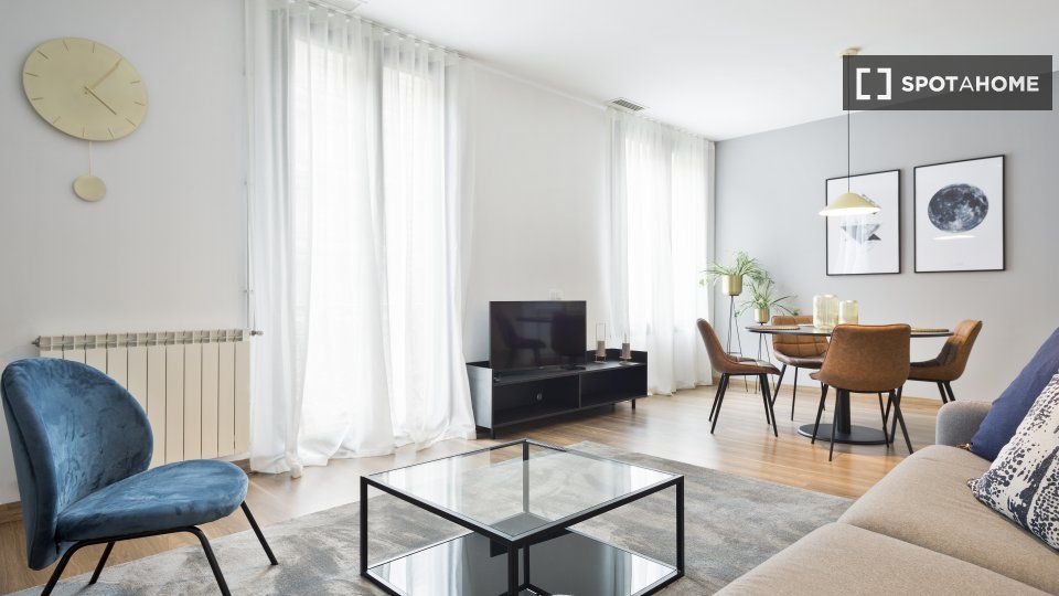 Living room of Flat to rent in  Barcelona Capital  with Air Conditioner, Heating and Furnished