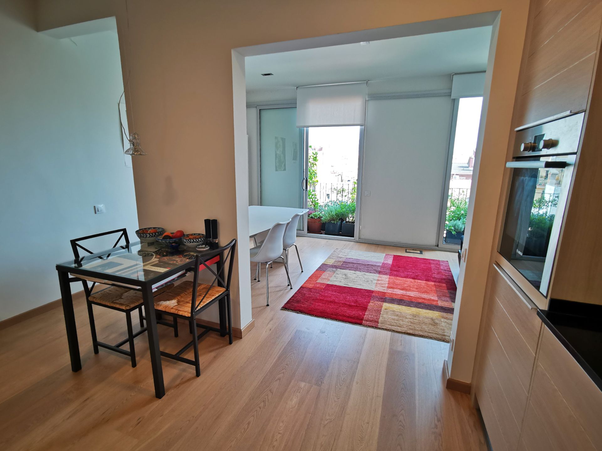 Sala de estar de Piso de alquiler en  Barcelona Capital con Aire acondicionado, Calefacción y Parquet