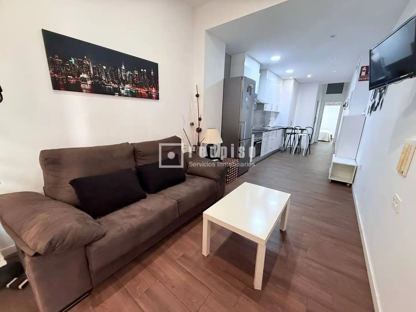 Sala d'estar de Apartament de lloguer en Murcia amb Aire condicionat i Moblat