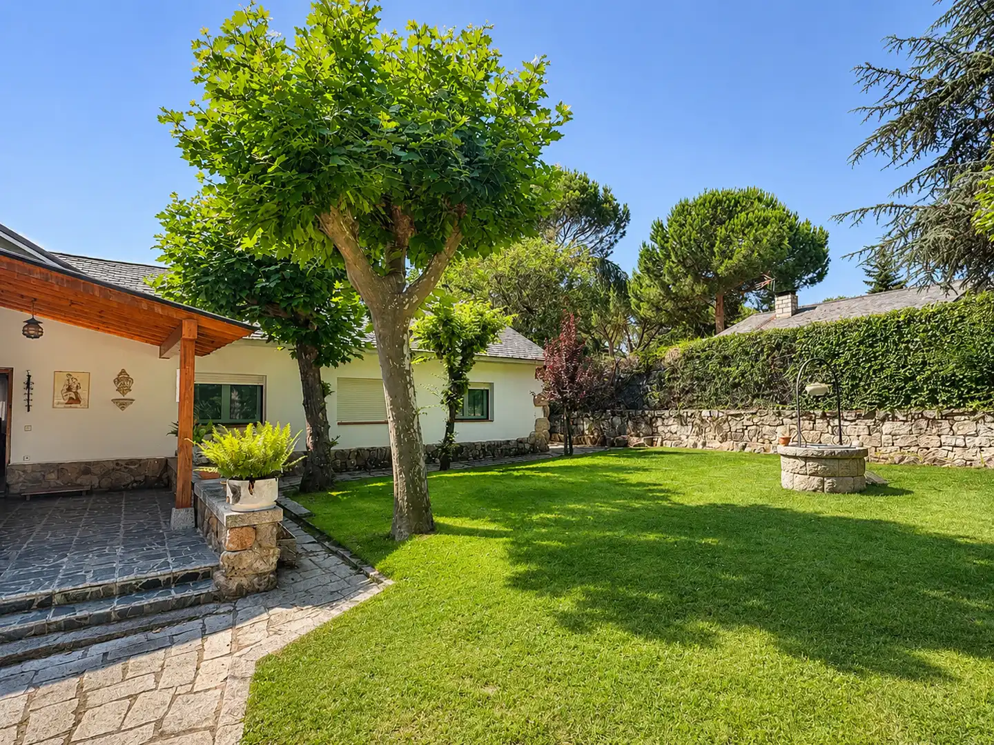 Garden of Houses for rent in Hoyo de Manzanares  with Private garden, Swimming Pool and Furnished