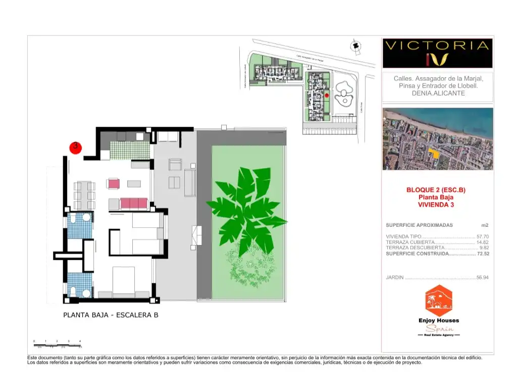 Mini appartamento con terrazza in vendita a Las Marinas / Les Marines, imagen 4