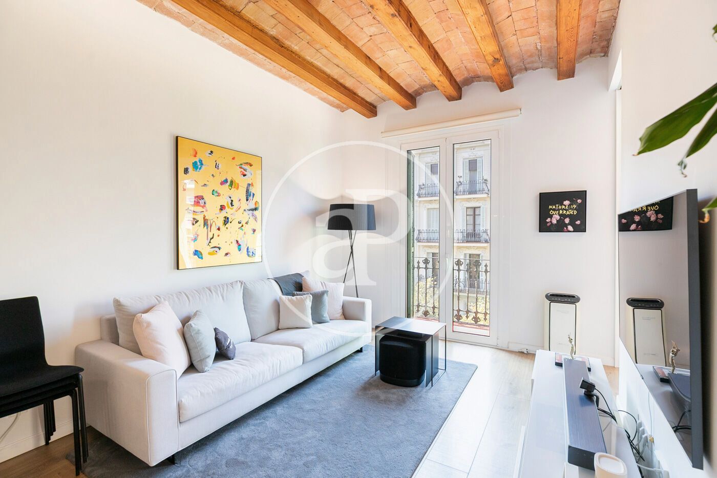 Living room of Flat for sale in  Barcelona Capital  with Air Conditioner, Heating and Furnished