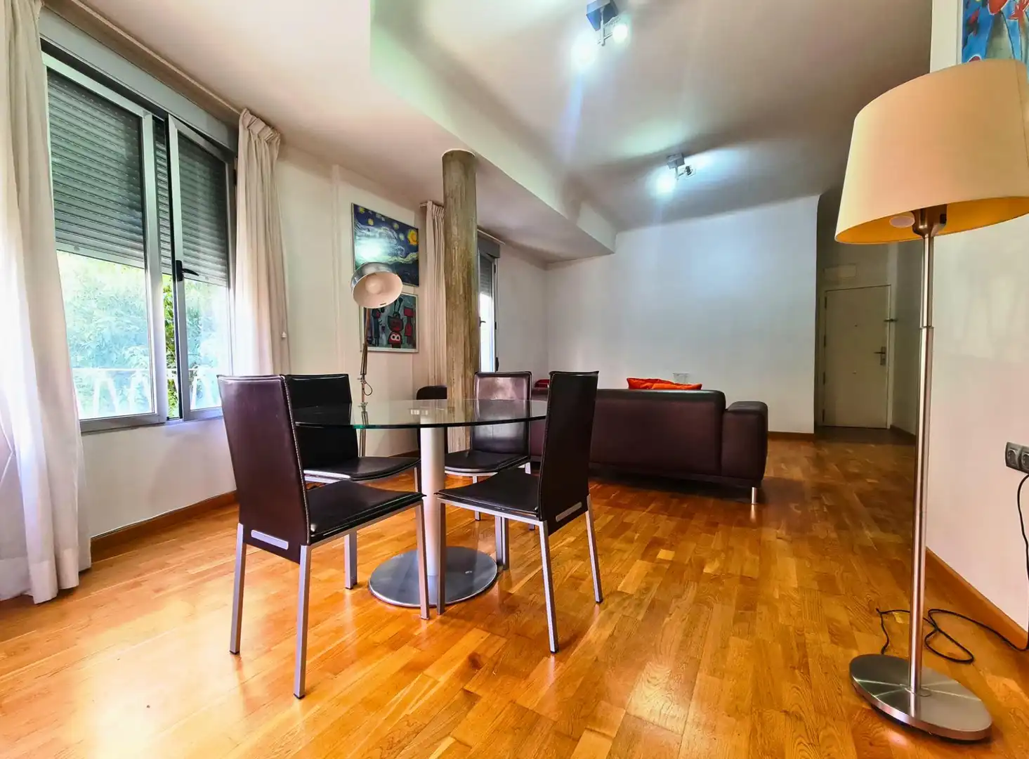 Sala d'estar de Pis de lloguer en Elche / Elx amb Aire condicionat, Parquet i Moblat
