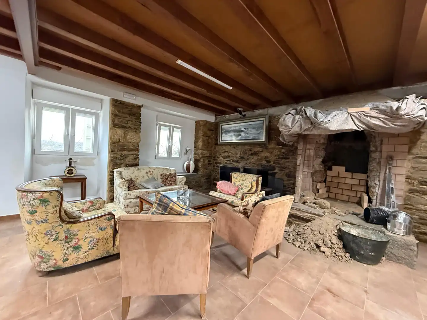 Sala d'estar de Finca rústica en venda en Vilalba amb Calefacció, Jardí privat i Terrassa