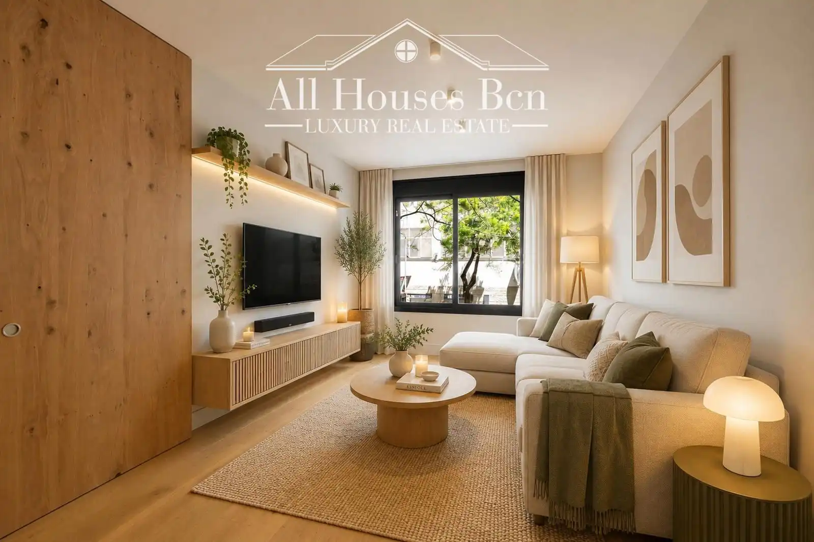 Living room of Flat for sale in Barcelona  with Air Conditioner, Heating and Parquet flooring