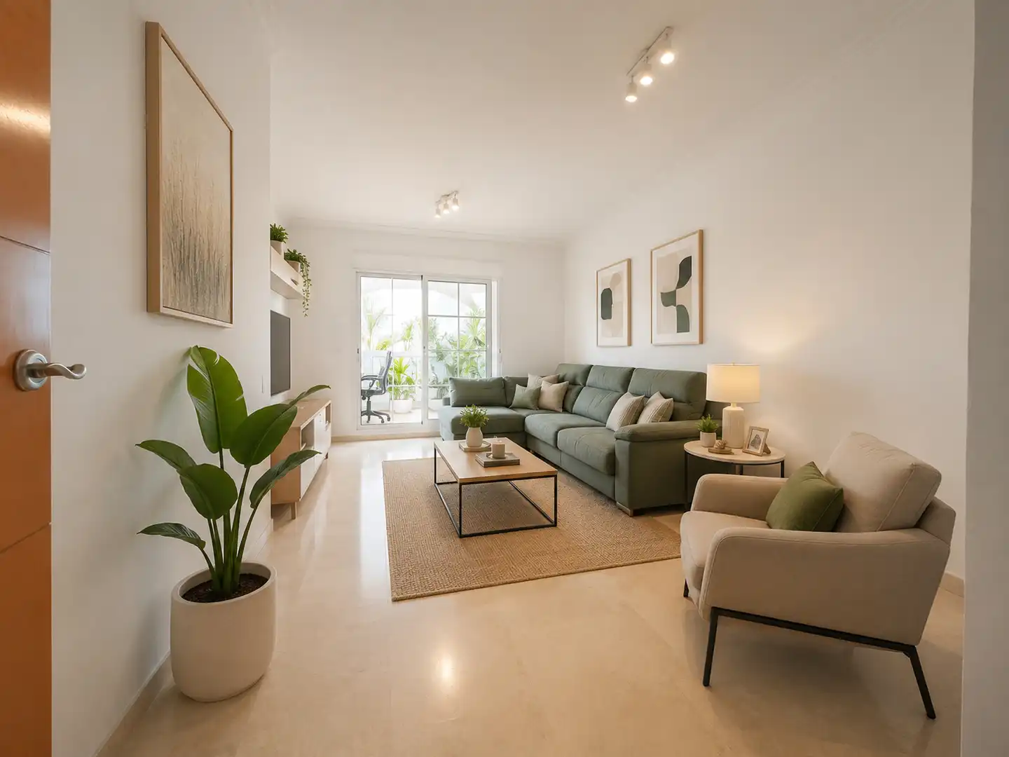Wohnzimmer von Erdgeschoss zum Verkauf in Benalmádena mit Terrasse, Möbliert und Gemeinschaftspool