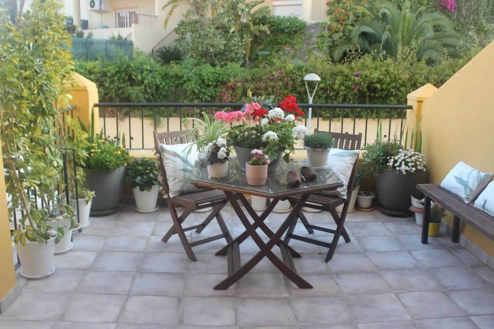 Terraza de Casa adosada en venta en Rincón de la Victoria con Aire acondicionado, Calefacción y Jardín privado