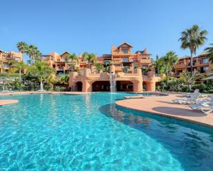 Exterior view of Planta baja for sale in Estepona  with Air Conditioner, Terrace and Swimming Pool