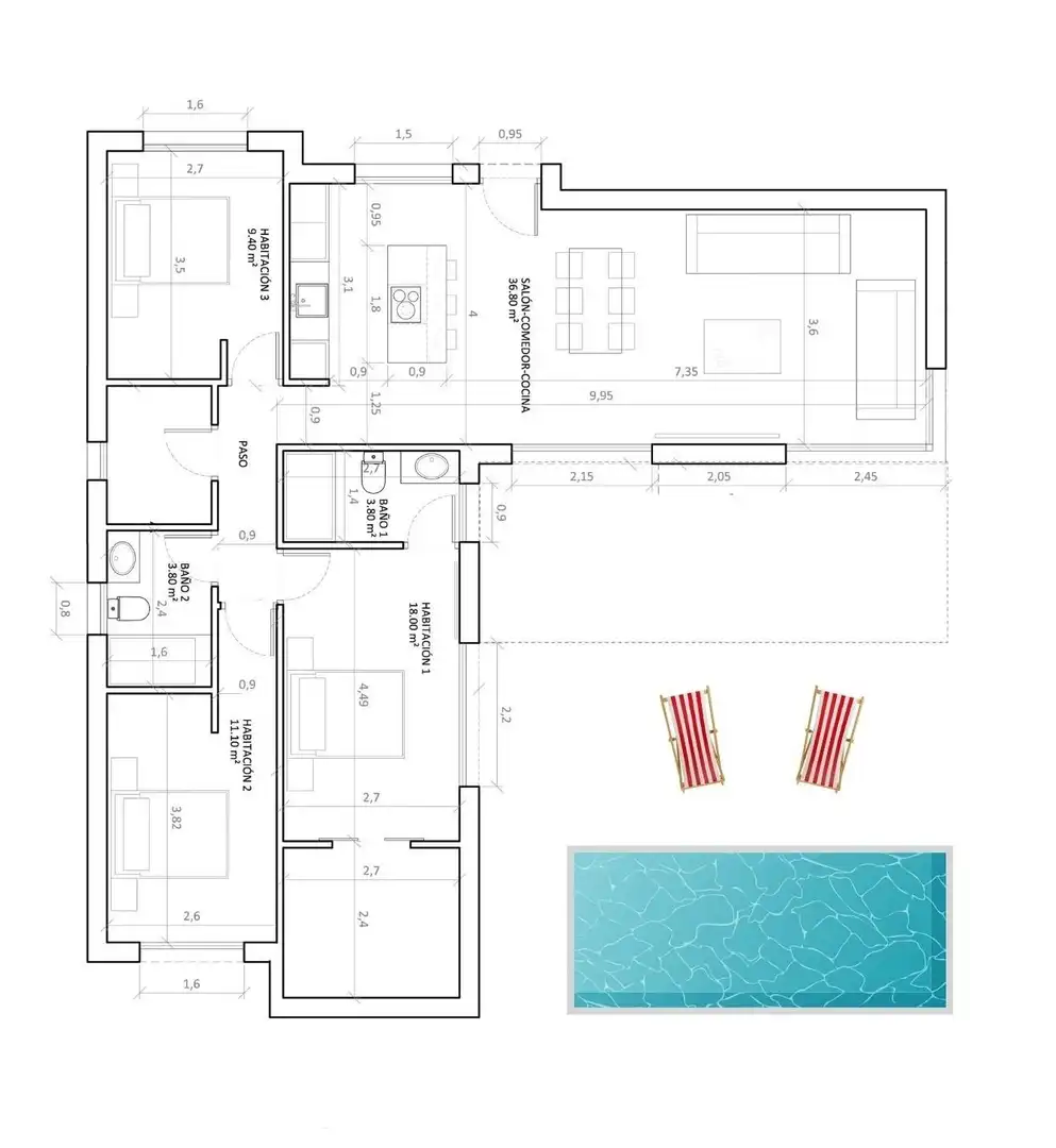 Chalet con piscina en venta en Hondón de las Nieves / El Fondó de les Neus, imagen 10