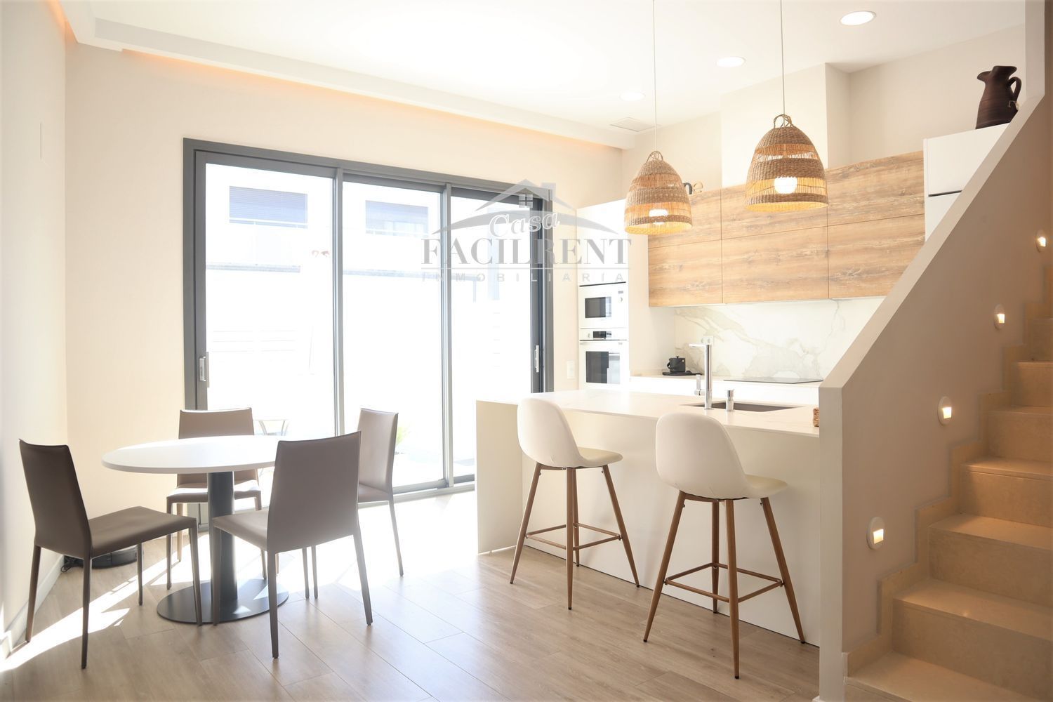 Kitchen of Single-family semi-detached for sale in Cerdanyola del Vallès  with Air Conditioner, Parquet flooring and Terrace