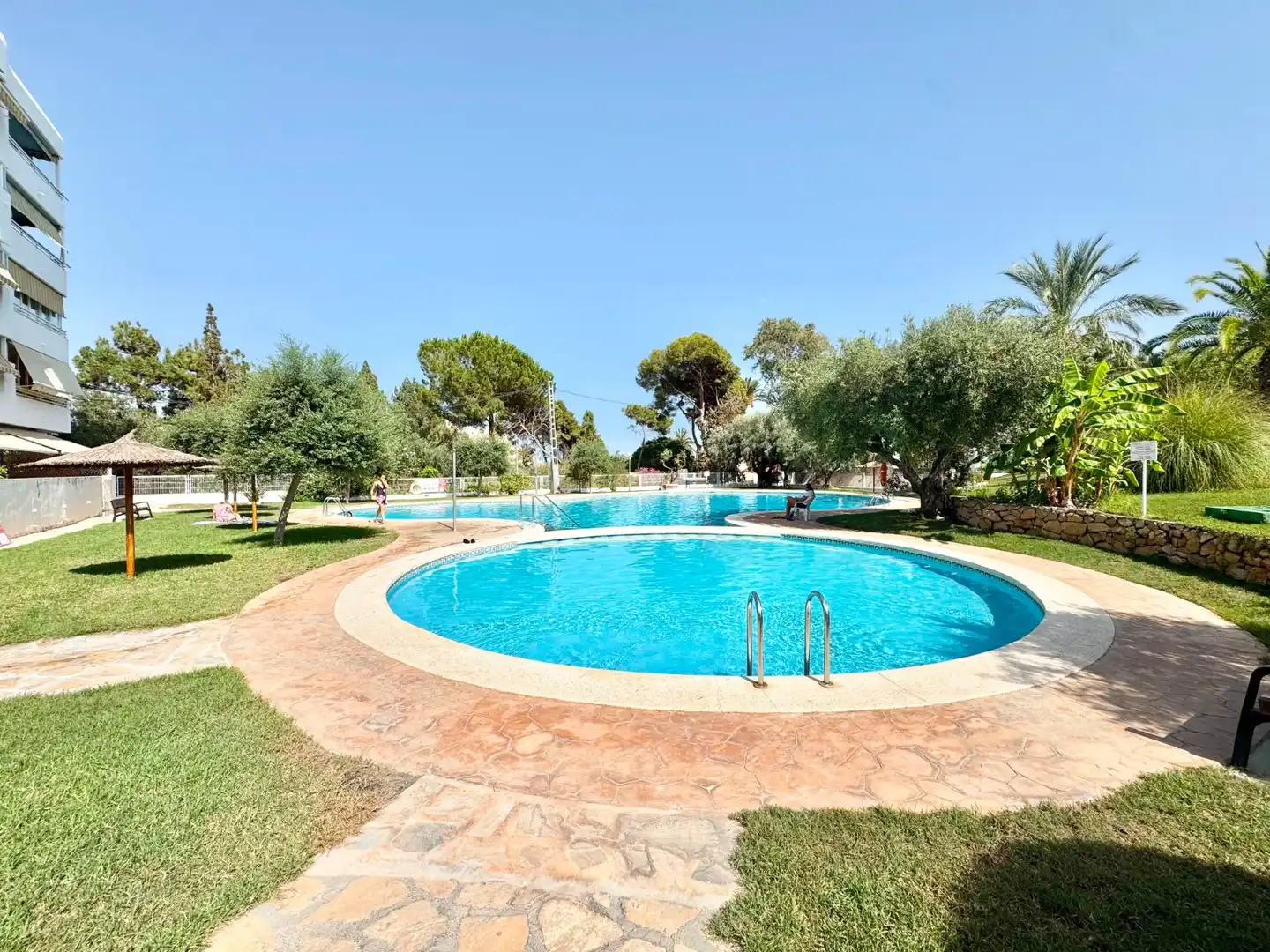 Piscina de Apartament de lloguer en Villajoyosa / La Vila Joiosa amb Aire condicionat, Piscina i Moblat
